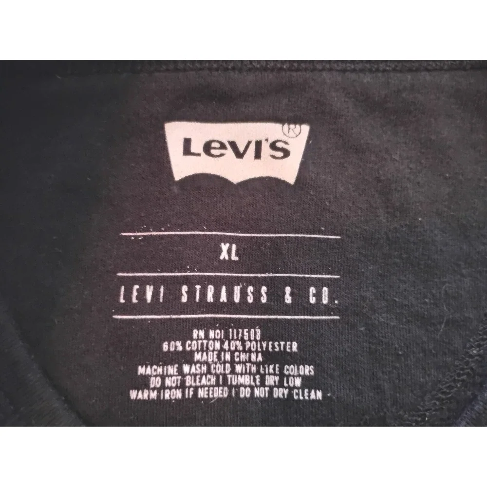 ▪️Levi's California Biker Graphic Waffle Knit Thermal XL Black grunge skater